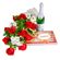 Для нее. Этот набор, состоящий из букета роз и хризантем с зеленью, шампанского и коробки конфет - отличный способ передать ваши поздравления или признание в любви.. Москва